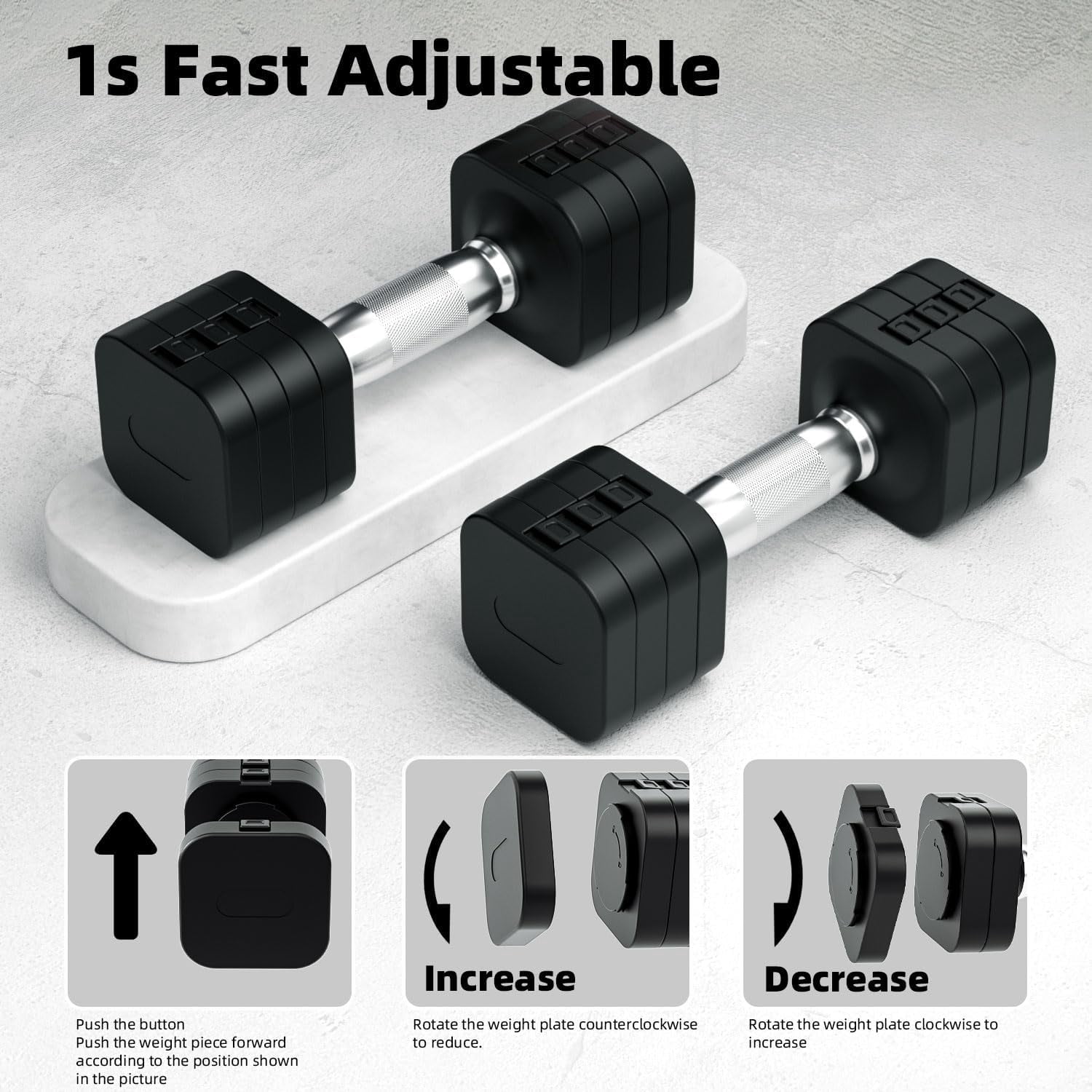Adjustable  Set 20LB - 5-in-1  Weights for Home Gym Strength Training