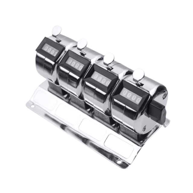 yuksok Desktop Tally Counter with Base Mount Manual Handheld Multiple Units Mechanical Counter for People Inventory 4 Unit