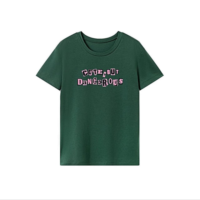 Camiseta de mujer de verano Tops moda señoras cuello redondo camiseta para viaje oficina trabajo S