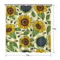 thumbnail image 5 of Waterproof Cute Sunflower Colorful Shower Curtain 72x72 Inch Boho Style Polyester Unique Shower Curtain for Bathroom Hotel Home Decor with 12 Plastic Hooks, 5 of 5