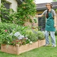 thumbnail image 2 of 8×2ft Wooden Horticulture Raised Garden Bed Divisible Elevated Planting Planter Box for Flowers/Vegetables/Herbs in Backyard/Patio Outdoor, Natural Wood, 95 x 25 x 11in, 2 of 9