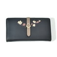 thumbnail image 1 of Cartera delgada plegable de cuero suave con bloqueo RFID para mujer, tarjetero con bolsillo, 1 of 5