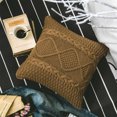thumbnail image 3 of Hiroekza Modern Polyester Throw Pillow Cover with Zipper - Stylish & Easy to Clean, Machine Washable (45x45cm/18x18in, Multiple Colors) Coffee, 3 of 5