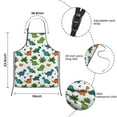 thumbnail image 3 of White Cartoon Colorful Dinosaurs Pattern Kids Aprons for Girls and Boys,Adjustable Neck Strap Toddler Aprons for Kids Cooking Baking, 3 of 6