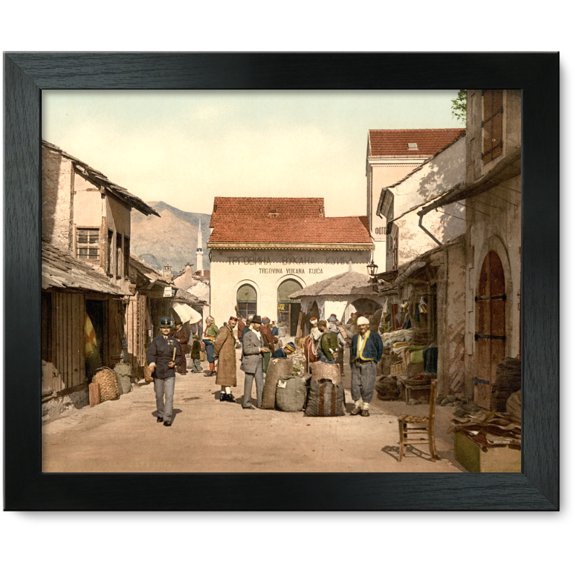 Framed Print: Mostar, Cafe Luft, Herzegowina, Austro-Hungary, circa 1890