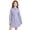 Q255 Blue, variant on Angala Shirtdress Dress For Girls Long Sleeve Notch Neck Striped Print Girls Back To School Dresses