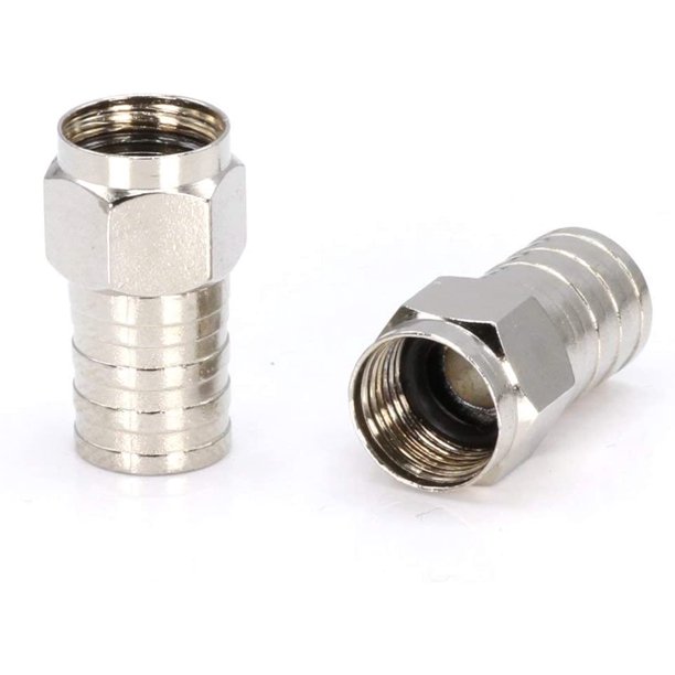 20 Conectores Coaxiales F Para Cable RG6 - Roscables, Ideales Para TV Satélite, Sky HD, Virgin