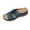 Blue, variant on Women Slippers Wedge Thick Sole Open Toe Slip-on Peep Toe Slides Women Footwear Beach Sandal Casual Wear Vacation Daily Shoes Gray 7.5
