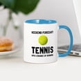 thumbnail image 3 of CafePress - Weekend Forecast Tennis Mugs - 11 oz Ceramic Mug - Novelty Coffee Tea Cup, 3 of 4