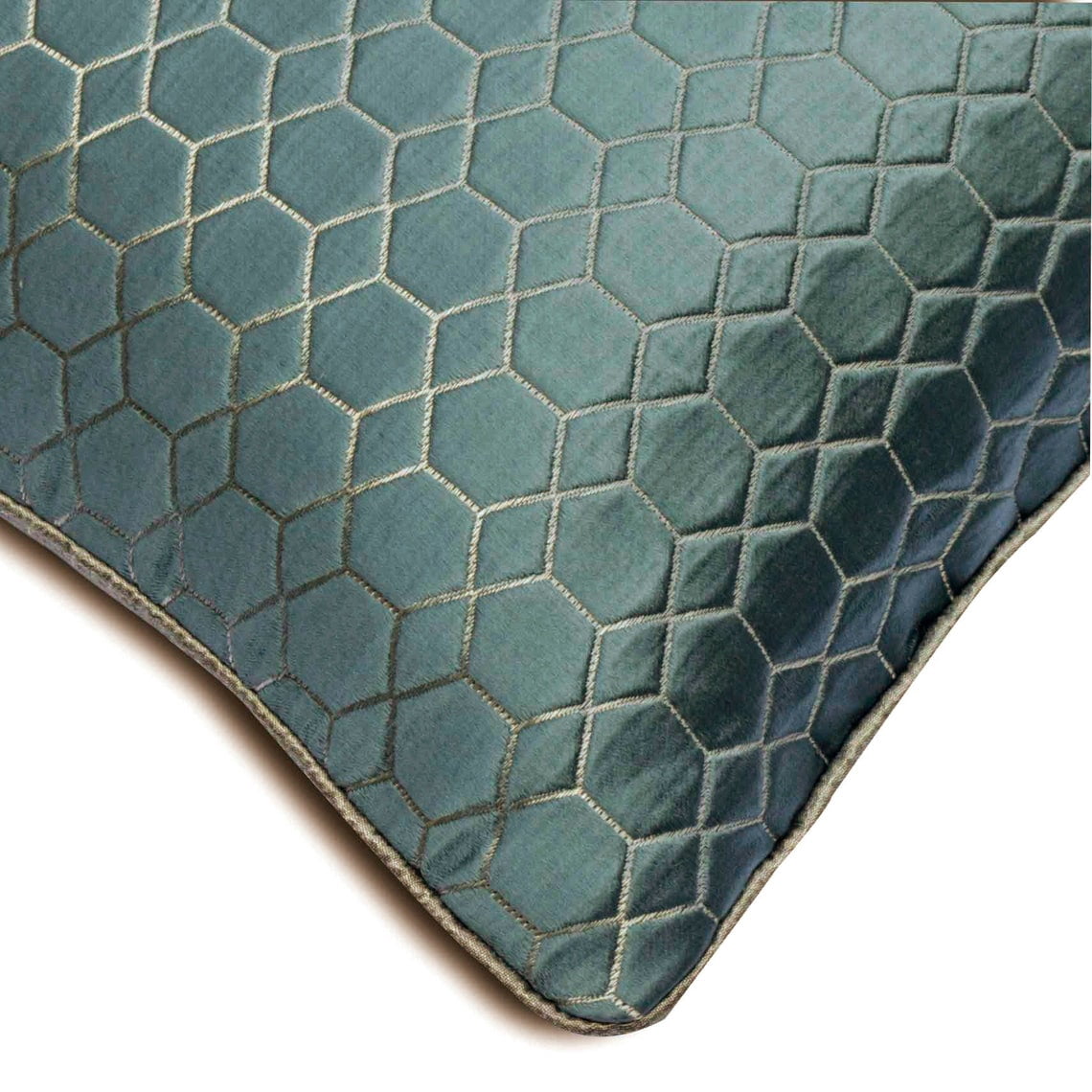 The HomeCentric Throw Pillow Covers, Blue Pack of 2, 22x22 inch (55x55 cm) Throw Pillow Covers, Jacquard Geometric Throw Pillows For Couch, Geometric Pattern Modern Style Easter - Geometric Sea