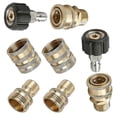 thumbnail image 1 of Accesorios para lavadora a presión, kit de conector rápido de manguera de alta presión, conecta lanza de barril y manguera, conexión rápida M22 de 3/8 pulgadas y desconexión rápida de 3/4 pulgada, 1 of 5