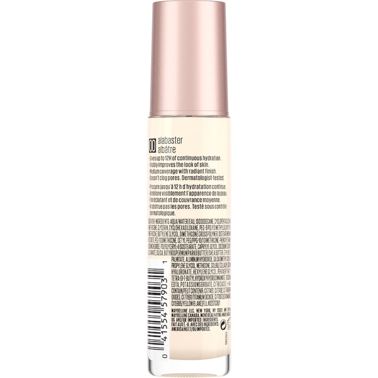 Maybelline Dream Radiant Liquid Foundation, 00 Alabaster, 1 fl oz