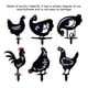 thumbnail image 5 of Inteprter Estaca de jardín, estaca artística para patio, césped acrílico, hueco, impermeable, jardín, pollo, pato/forma de Animal, Decoración del hogar jardín, 5 of 6