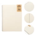 thumbnail image 2 of KAKOWELY Creative Coil Notepad for Home Use Simple Design Beige Color Protects Inner Pages,11.57"X8.58"X0.39", 2 of 5