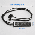 thumbnail image 4 of 4X 9Pin USB Header Splitter with SATA Power Cable, Internal USB Hub Extension USB 2.0 Splitter Connector for Motherboard,4 x USB Hub Splitter,Black, 4 of 6