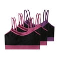 thumbnail image 3 of TARIENDY Wireless Sports Bra for Women 3 Pack Unpadded Spaghetti Strap Workout Bras Stretchy Full Coverage Sports Bras Breathable Gym Tops Multicolor S, 3 of 9