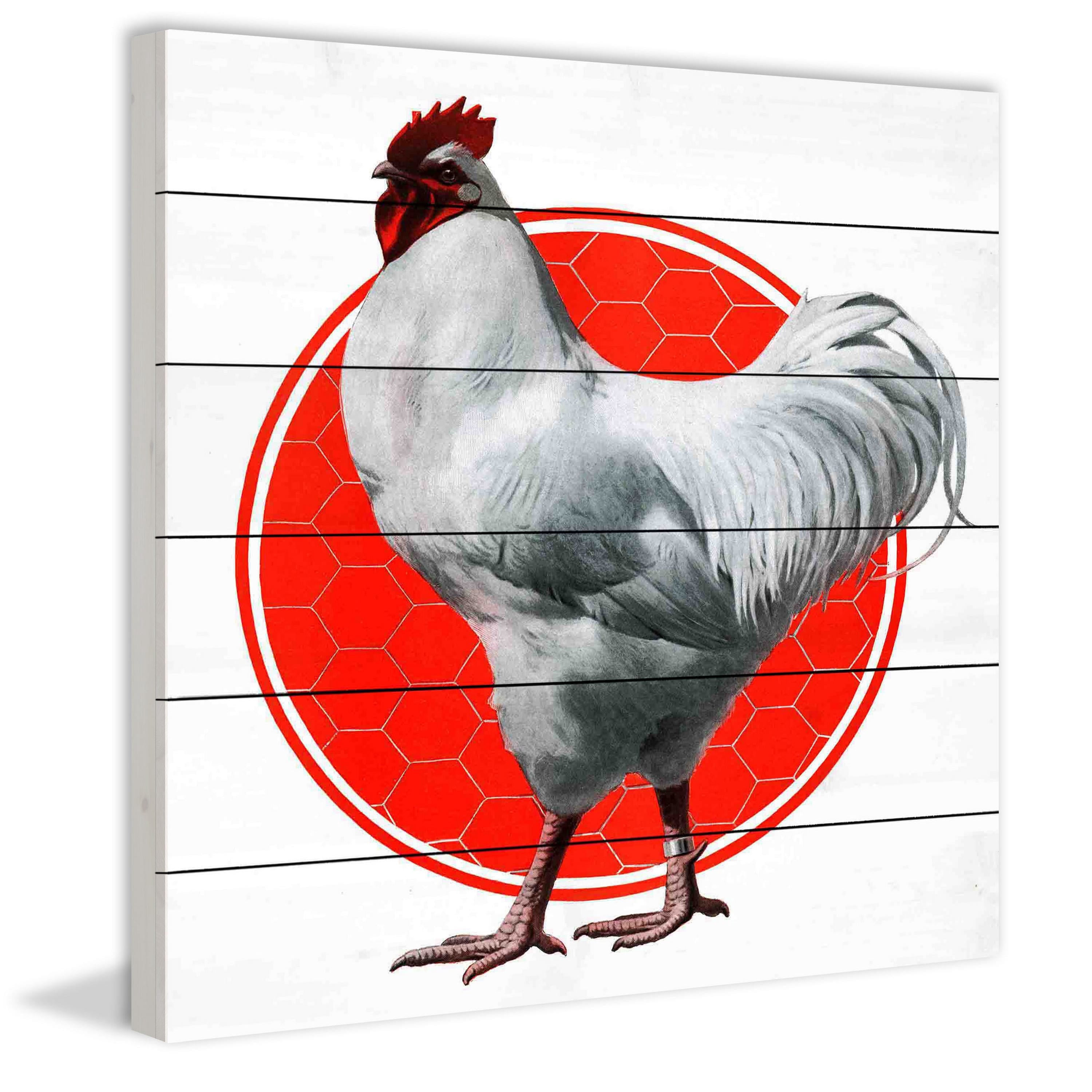 Marmont Hill "Journal Fowl" Painting Print on White Wood