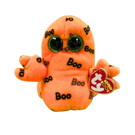 Ty Beanie Boos - Ghoulie the Ghost  – Glitter Eyes  – Halloween  - Stuffed Animal