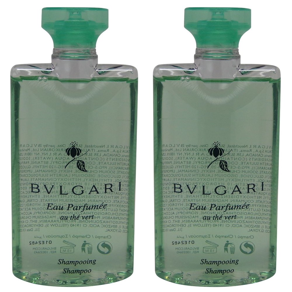 Bulgari Bvlgari au the vert Green Tea Shampoo lot of 2 each 2.5oz Total of 5oz