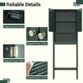 thumbnail image 6 of Auranook Over the Toilet Storage Cabinet, 66" Bathroom Organizers with Fluted Doors, Adjustable Shelf & Bottom Bar, Open Storage Cube, 6 of 8
