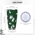 thumbnail image 4 of Lsque Christmas tree green plaid Pattern 20oz Car Cup with Lid and Straw, Insulated Coffee Cup with Straw Topper, Spill Proof Travel Coffee Mug, Stainless Steel Tumble-Straw Two-piece Set, 4 of 8