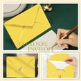 TRAHOO60 Pack 5x7 Gold Envelopes for Invitations, A7 Business