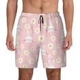thumbnail image 3 of Uemuo Rabbit Sunflower Pattern Mens Swim Trunks Quick Dry Board Shorts with Mesh Lining, Stretch Beach Shorts Quick Dry No-Chafing Board Shorts-Small, 3 of 9