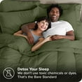 thumbnail image 3 of Bare Home Ensemble 5 Pcs Bed-in-a-Bag - Très Grand Simple, Vert avec Ensemble de Draps Vert, 3 of 7