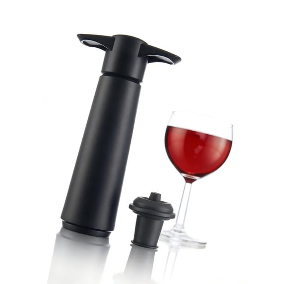1 Pack Vacu Vin Wine Saver Pump with Vacuum Bottle Stopper, Black