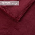 thumbnail image 5 of Fleece Blanket Soft Lightweight Microfiber Plush Flannel Throw Blankets for Couch Sofa Bed, Burgundy Twin, 5 of 7