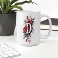 thumbnail image 3 of Custom Monogram Coffee Mug with Initial D for Women, Personalized Name Cup for Birthday, Mother's Day, Father's Day, Office Use, or Everyday Beverage – 11oz 15oz Ceramic Mug, 3 of 6