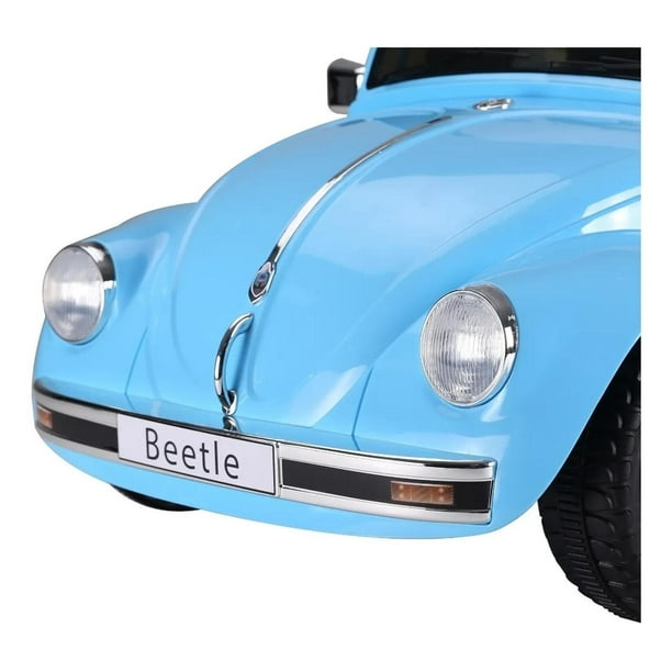 Carrito Montable Eléctrico Volkswagen Beetle 12v Fuxion Celeste