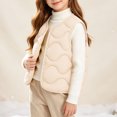 thumbnail image 5 of Wlynlyn Toddler Puffer Vests Boys Girls Lightweight Sleeveless Kids Casual Fall Winter Waistcoat Outerwear down Vests Casual Quilted Jacket(Beige,2-3 Years), 5 of 8