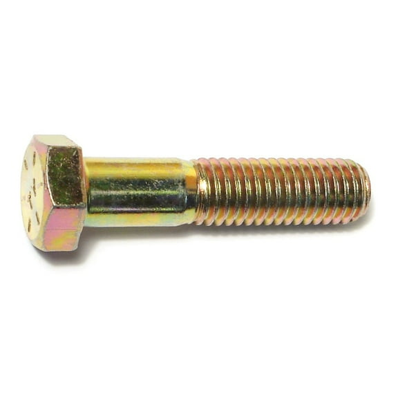 1/2"-13 x 2-1/4" Zinc Plated Grade 8 Steel Coarse Thread Hex Cap Screws HCS8-265