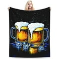 thumbnail image 4 of Beer Blanket Cheer Beer Throw Blanket Soft Cozy Fleece Fuzzy Stuffed Plush Flannel Gifts for Girls Women Boys Kids Adults 40''''x50'''', 4 of 8