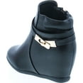 thumbnail image 3 of Static Footwear Cici-9 Womens Comfy Almond Toe Platform Hidden Wedge Ankle Bootie, 3 of 7
