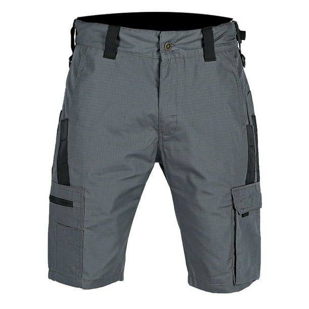 Pantalones capri con cintura de tela para hombre: poliéster y algodón, entrenamiento/playa, tallas S-XXXL, cintura de 84-106 cm, largo de 55-60 cm