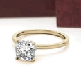 thumbnail image 2 of Auory Moissanite Solitaire Engagement Hidden Halo Ring 2.65TCW in Yellow Gold-Plated over Sterling Silver for Women, 2 of 10