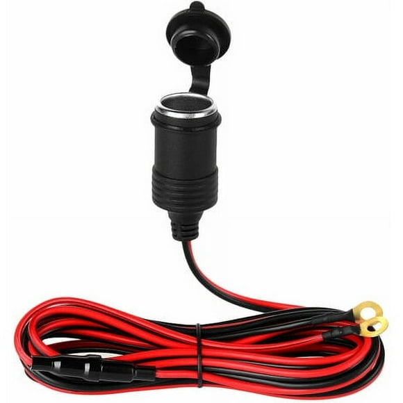 Durable Extension Cord for 12-Volts Applications, Anti-Slip Flat Spring Power Plug Ensures Secure Connection