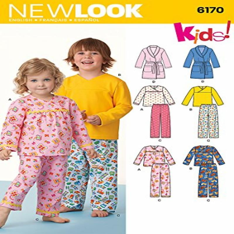 Simplicity New Look Toddlers' and Child's Pajamas Creative Patterns, 1