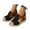 Black, variant on Peep Toe Wedge Sandals for Women Buckle Ankle Strap Espadrilles Casual Beach Dress Shoes