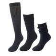thumbnail image 2 of Resicozy Womens Crew Socks Casual Cotton Slouchy Boot Socks Fashion Solid Color Fall Winter Stockings 2026 Black, 2 of 5
