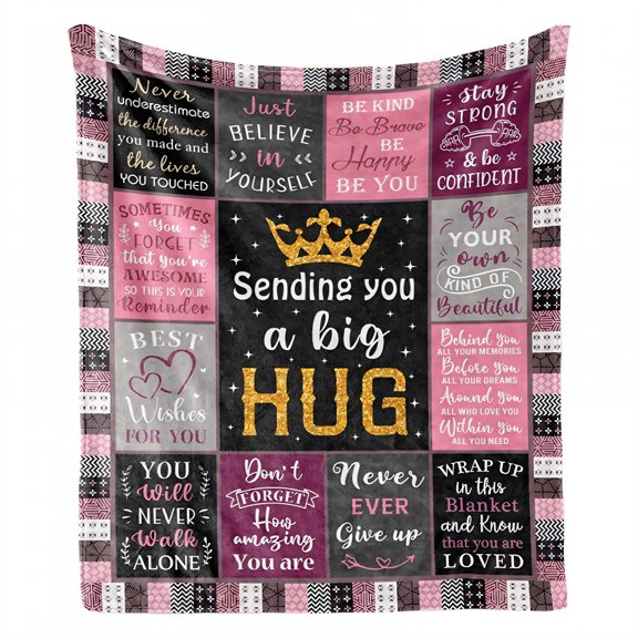 AUQ Throw Blanket,Skin Friendly Wrap Warm Blanket,Office Nap Cute Blanket,Style1,51*60in