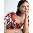 thumbnail image 4 of Free Assembly Women's and Women's Plus Puff Sleeve Peasant Mini Dress, Sizes XS to 4X, 4 of 5
