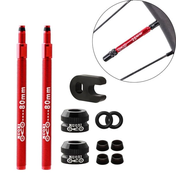 Neumático sin cámara DYNWAVEMX vástago de válvula sin cámara 2 piezas 80mm rojo