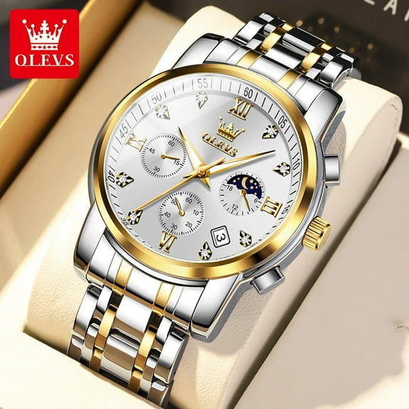 Olevs 2858 quartz watch high quality stylish stainless steel waterproof business
