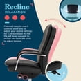 thumbnail image 4 of La-Z-Boy Opus Executive Mid-Back Office Chair Bonded Leather Black and Chrome, 4 of 9