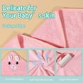 thumbnail image 3 of 2 Pcs Baby Hooded Towels,31 x 31 in Baby Washcloths, Infant Super Soft Baby Bath Towels with Hood for Toddlers1-3,Highly Absorbent Viscose Hooded Towel for Boys, Girls, Newborn Essentials, 3 of 7