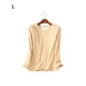 thumbnail image 2 of Qarigey Ropa interior Camiseta Mujer Cálido Grueso Algodón A prueba de viento Ropa interior sin rastro Ropa cómoda Manga larga Invierno Prendas para la parte del cuerpo Tez, complexión L L Qarigey AP013131-18, 2 of 6