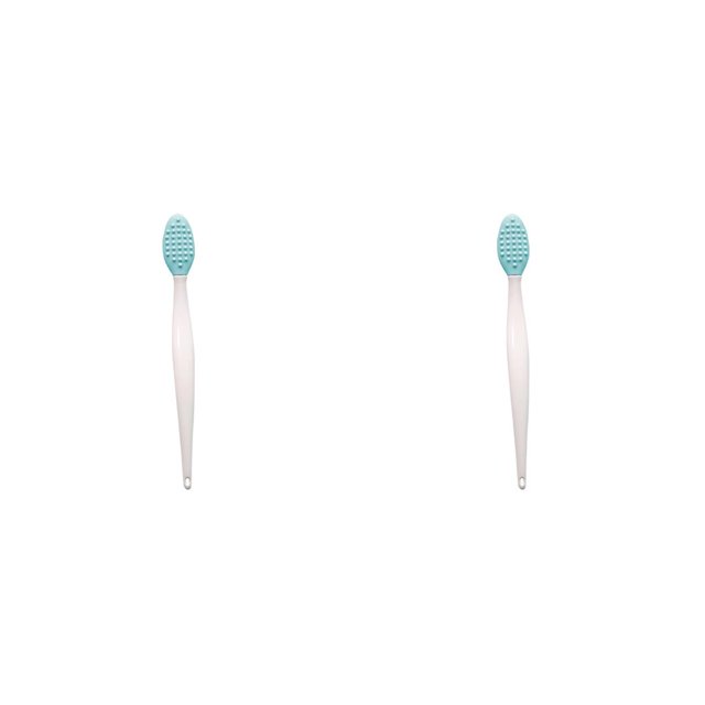 Seitruly Cepillo de espinillas para la nariz Cepillo de silicona para la nariz Herramienta exfoliante facial de doble cara elástica, azul Azul 2piezas